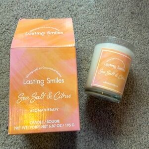 Lasting smiles sea salt and citrus aromatherapy candle